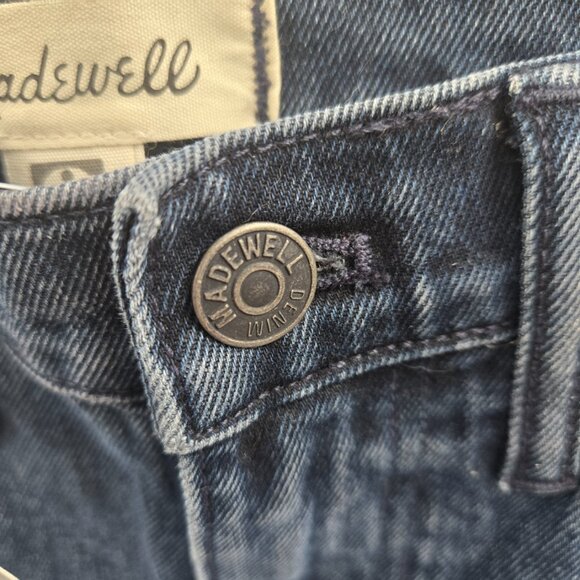 Madewell The Dad Jean Dark Blue Low Rise Jeans Waist 23 - Picture 9 of 10